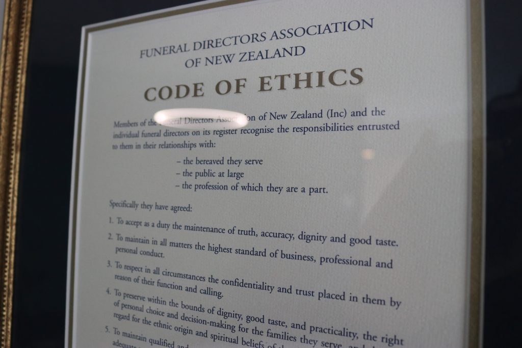 Funeral Directors Code Of Conduct